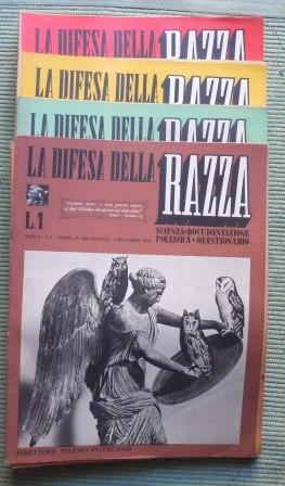 LA DIFESA DELLA RAZZA - SCIENZA DOCUMENTAZIONE POLEMICA - ANNO II - DAL N. 1 DEL 5 NOVEMBRE 1938 ...