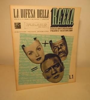 LA DIFESA DELLA RAZZA - SCIENZA DOCUMENTAZIONE POLEMICA - ANNO III - N. 11 - 5 APRILE 1940