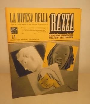 LA DIFESA DELLA RAZZA - SCIENZA DOCUMENTAZIONE POLEMICA - ANNO III - N. 20 - 20 AGOSTO 1940