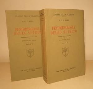 FENOMENOLOGIA DELLO SPIRITO - TRADUZIONE E INTRODUZIONE DI E. DE NEGRI - LA NUOVA ITALIA 1933