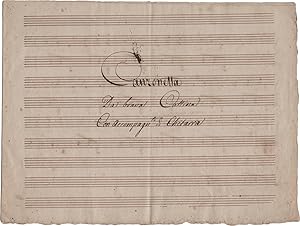 Canzonetta veneziana. 'Da brava Catina' con accompagnamento di Chitarra [Manoscritto musicale, me...