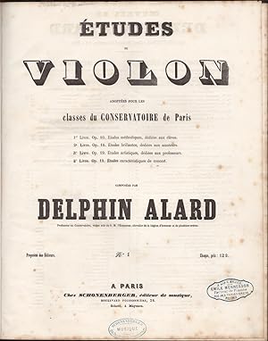 Etudes du Violon adoptées pour les classes du Conservatoire de Paris [4 libri, opp. 10, 16, 18 e 19]