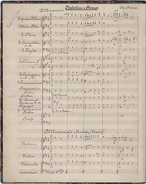 Melodien Strauss aus Werken von Joh. Strauss für grosses Orchester. Partitur [Manoscritto musical...