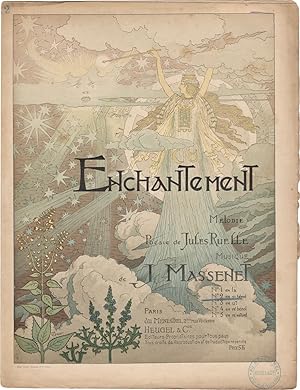 Enchantement. Mélodie. Poésie de Jules Ruelle. No. 2 en Si bémol [Spartito illustrato da Eugène G...