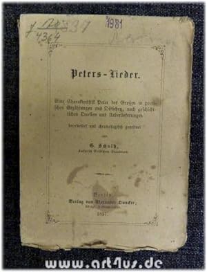 Peters-Lieder : Eine Charakteristik Peter d. Grossen in poetischen Erzählungen und Distichen, nac...