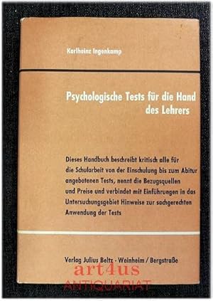 Psychologische Tests für die Hand des Lehrers.