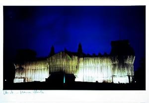 Reichstag Westfassade tiefe Nacht