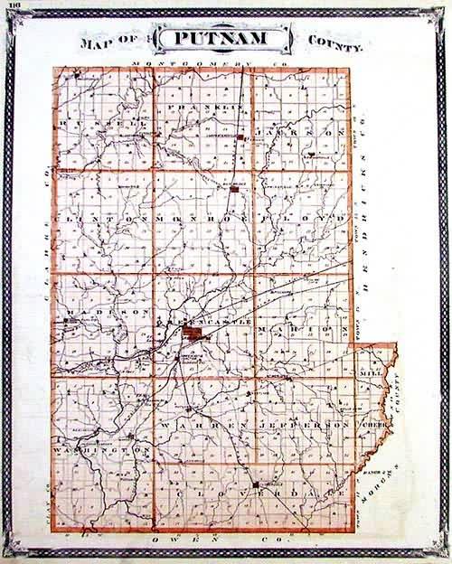 Map of Putnam County, Indiana (1876) Map Art Source International Inc.
