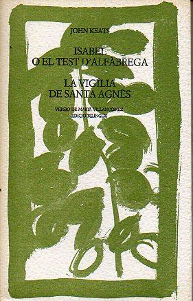 Resultat d'imatges de John Keats, Isabel o el test d'alfÃ brega,