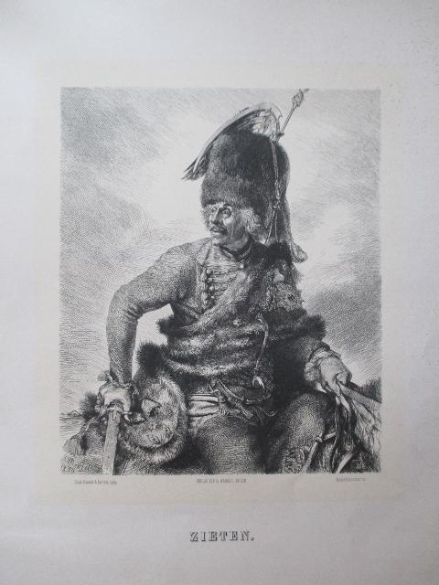 das pferd und von von zvab portrat halbfigur in uniform mit pelzkappe zu zieten hans joachim