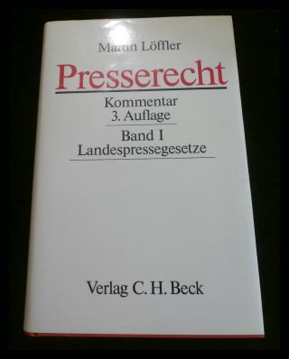 Presserecht Band 1: Landespressegesetze.