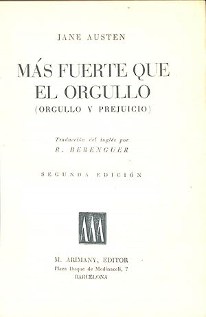 Más Fuerte Que El Orgullo (Orgullo Y Prejuicio)