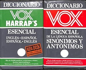 LOTE DE 2 DICCIONARIOS VOX. HARRAP'S ESENCIAL INGLES - ESPAÑOL, ESPAÑOL - INGLES / DICCIONARIO ES...