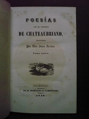 OBRAS COMPLETAS DEL VIZCONDE DE CHATEAUBRIAND: POESIAS.