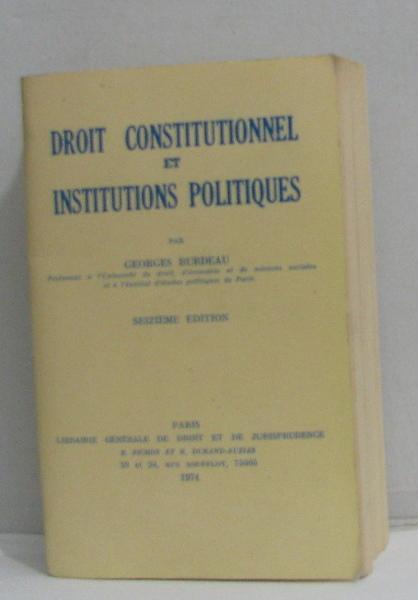 DROIT CONSTITUTIONNEL