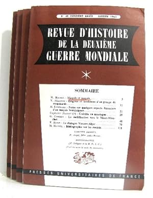 Revue d'histoire de la deuxième guerre mondiale. N°49-50-51-52