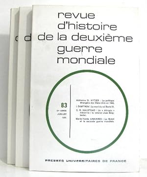 Revue d'histoire de la deuxième guerre mondiale. N°81-82-83. 21e année.