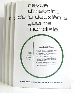 Revue d'histoire de la deuxième guerre mondiale. N° 101-102-103-104. 26e année.