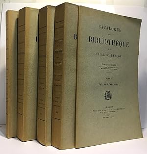 Catalogue de la bibliothèque de la ville d'Alençon tomes 1-3-4 (en deux livres) -5 - voir descriptif