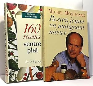 160 recettes ventre plat + restez jeune en mangeant mieux --- 2 livres