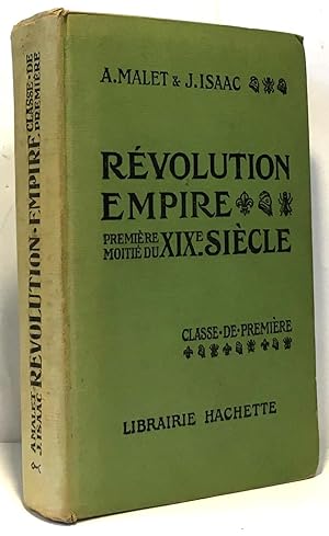 Révolution - empire première moitié du XIXe siècle - classe de première - collaboration de Pouthas