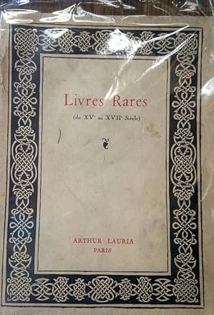 LIVRES RARES (du XV° au XVII° Siécle) .Table de Matiéres: Amerique- Japón- Voyages- Geographie Ma...