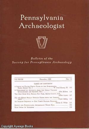 Pennsylvania Archeologist Vol. XXVIII Nos. 3-4