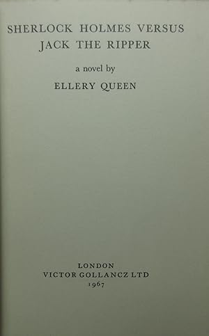 Sherlock holmes vs jack the ripper book