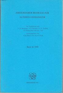 Amsterdamer Beiträge zur älteren Germanistik Band 16.