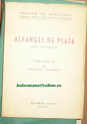 ALFANGES DE PLATA -AL ANDALUS-