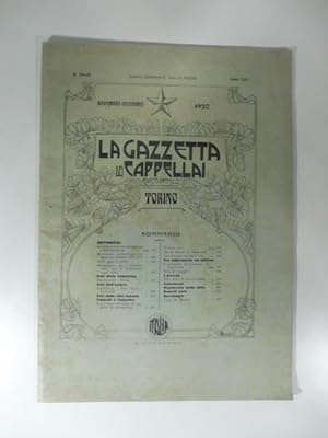 La gazzetta dei cappellai. Rivista mensile, Torino. Novembre-dicembre 1920