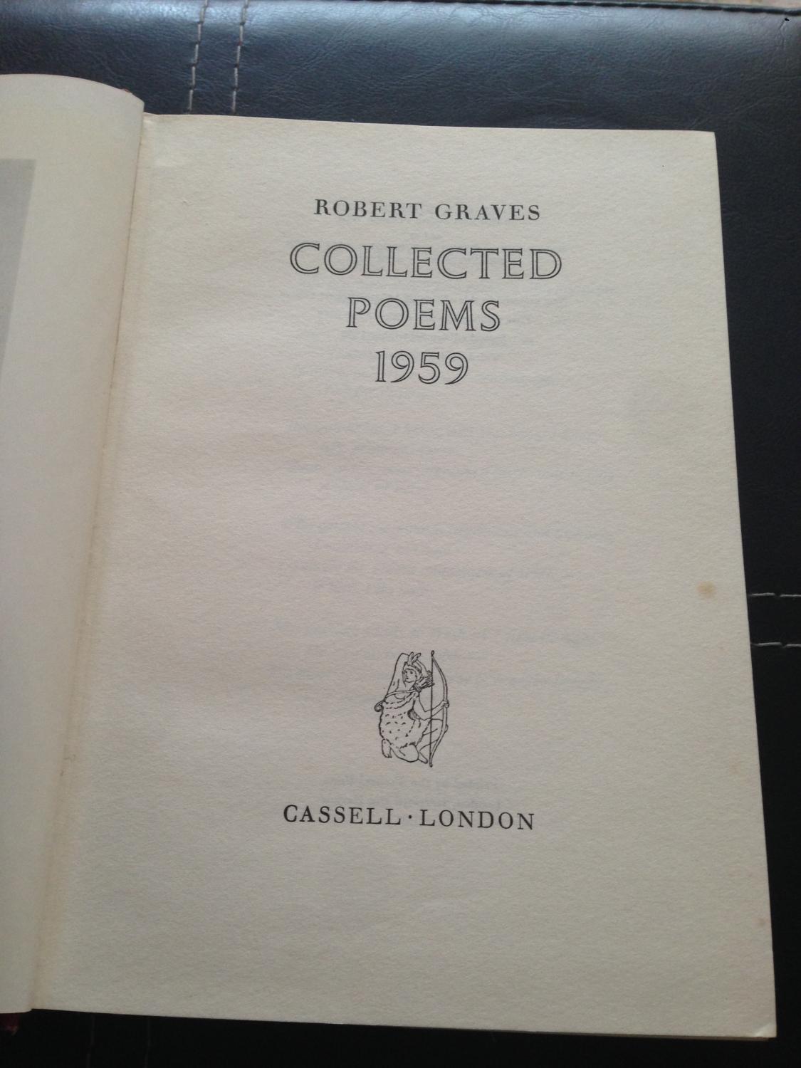 Collected Poems, 1959 by Robert Graves: Good Hardcover (1959) | Barma's ...