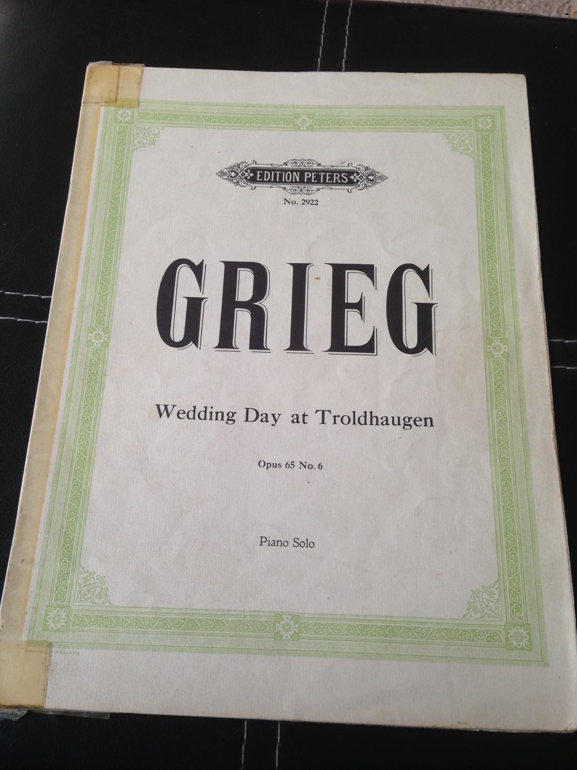 Wedding Day At Troldhaugen Op 65 No 6 Sheet Music by Grieg