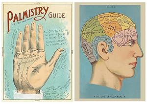 Phrenology and Palmistry Poster Pack of 2 Cavallini Vintage Art Posters/wrap Each 20" x 28"