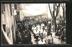 Photo-Carte postale Cambery, Cardinal Francois Dubillard, vue partielle avec kathol. Geistlichen