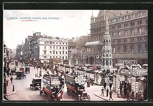 Postcard London, Charing Cross and Stand