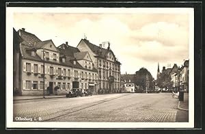 Ansichtskarte Offenburg / Baden, Teilansicht mit Hotel Sonne