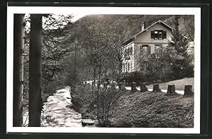 Ansichtskarte Maisach / Schwarzwald, Hotel-Pension und Cafe Schloss-Brücke