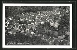 Ansichtskarte Schmieheim b. Lahr (Schwarzwald), Ortsansicht von oben