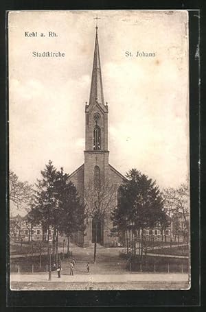 Ansichtskarte Kehl a. Rhein, Stadtkirche St. Johann