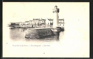 Carte postale Port Haliguen, phare et Häuser am Meer