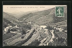 Ansichtskarte Amelie-les-Bains, La vallée du Tech, Gesamtansicht mit Bahnhof