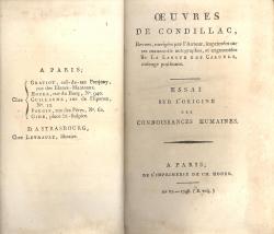 Oeuvres de Condillac, revues, corrigées par l'auteur, imprimées sur ses manuscrits autographes, e...