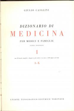 Dizionario di medicina per medici e famiglie