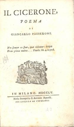 IL CICERONE, Poema di Giancarlo Passeroni