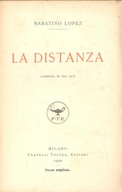 La distanza : commedia in tre atti