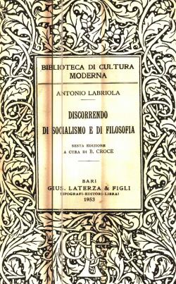 Discorrendo di socialismo e di filosofia a cura di B. Croce