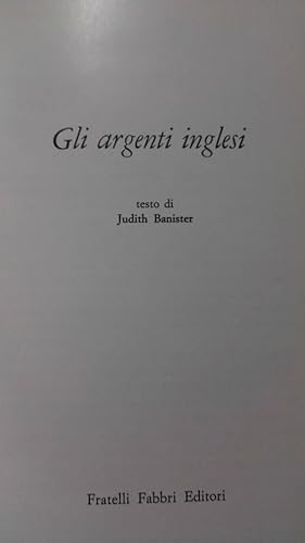 Gli argenti inglesi - testo di Judith Banister