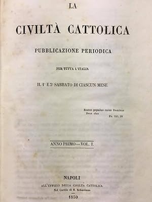 La civiltÃ cattolica (pubblicazione periodica per tutta l'Italia il primo e terzo sabbato di cias...