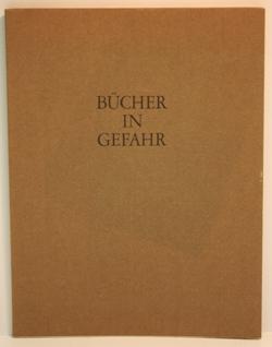 Bücher in Gefahr. Sonderbeilage zum Gutenberg-Jahrbuch 1982.